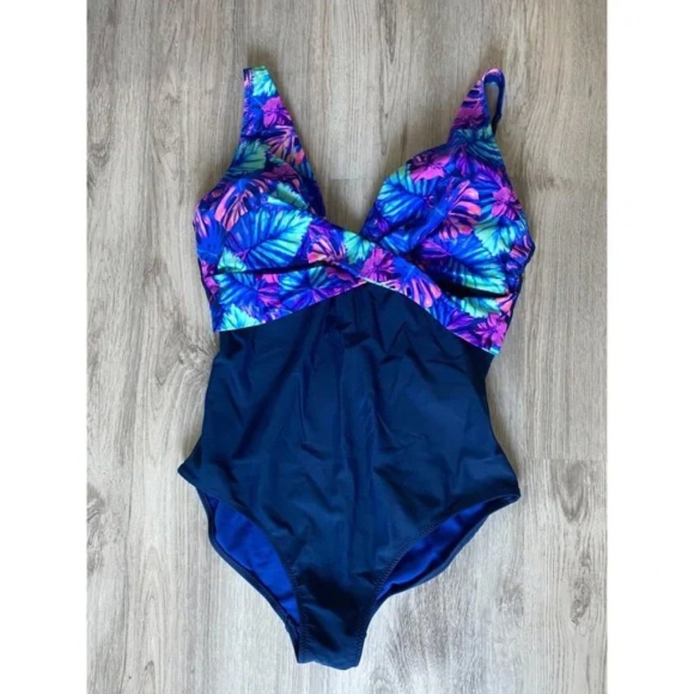 NWOT Beautiful Bright and Tropical Heat One Piece